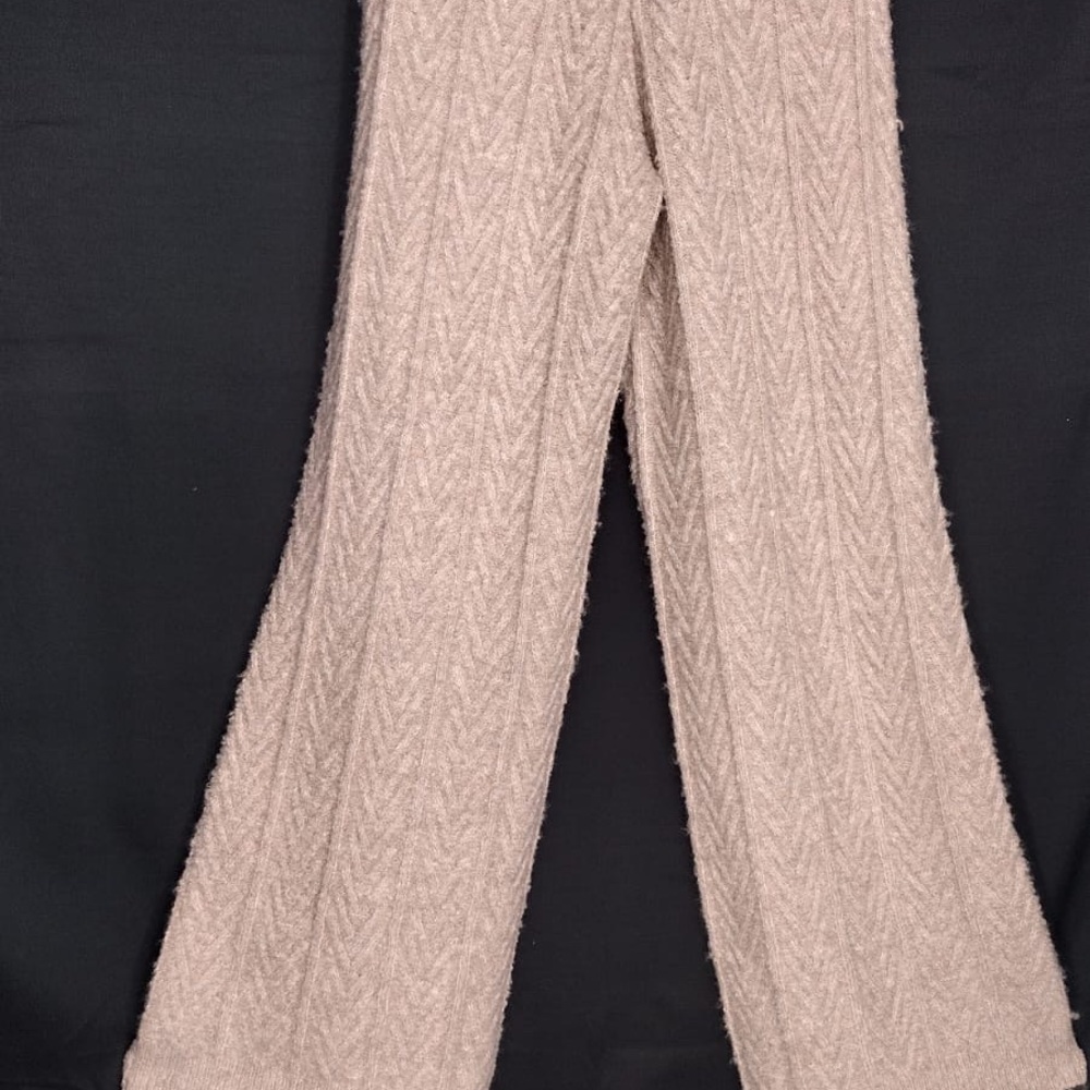 Jason Wu Cozy Knit Wide-Leg Pants in Beige size L brand new W - Picture 2 of 9